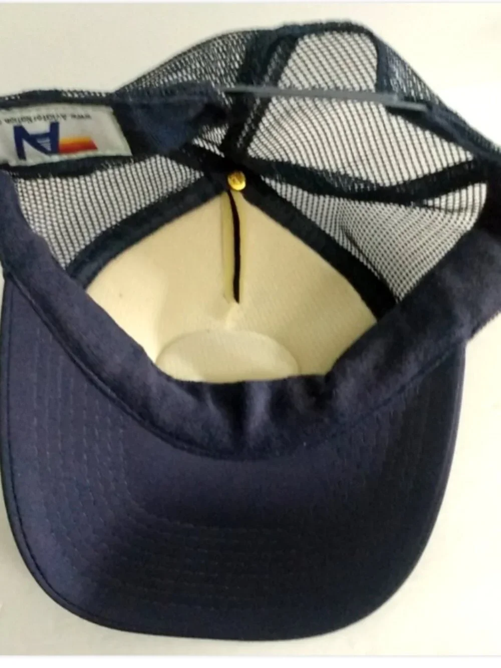 Aviator Nation Trucker Mesh Hat Navy Blue Mountain Waves Adjustable Snapback